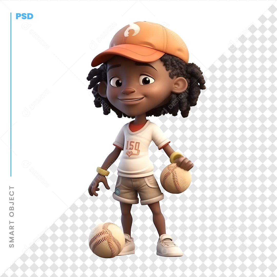 Jogadora Personagem 3D Para Composição PSD