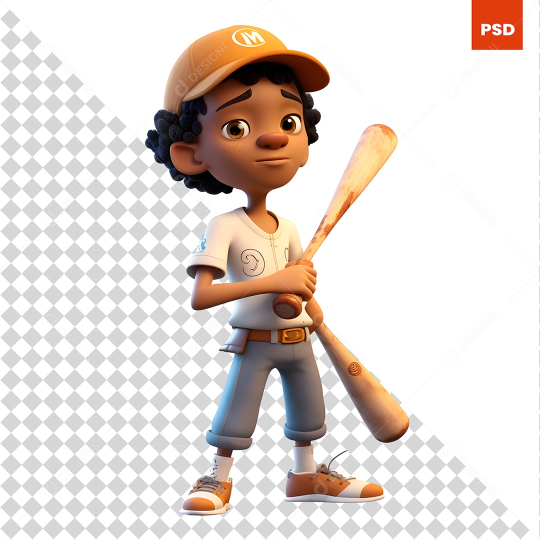 Jogador Personagem 3D Para Composição PSD