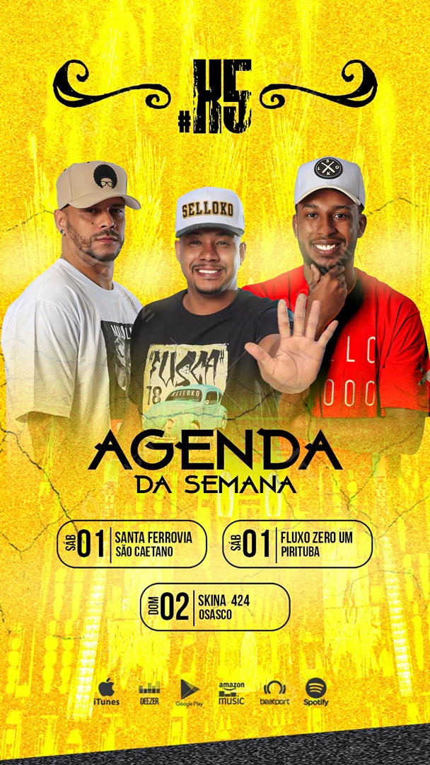 Agenda Da Semana Shows Grupo K5 Social Media PSD Editável