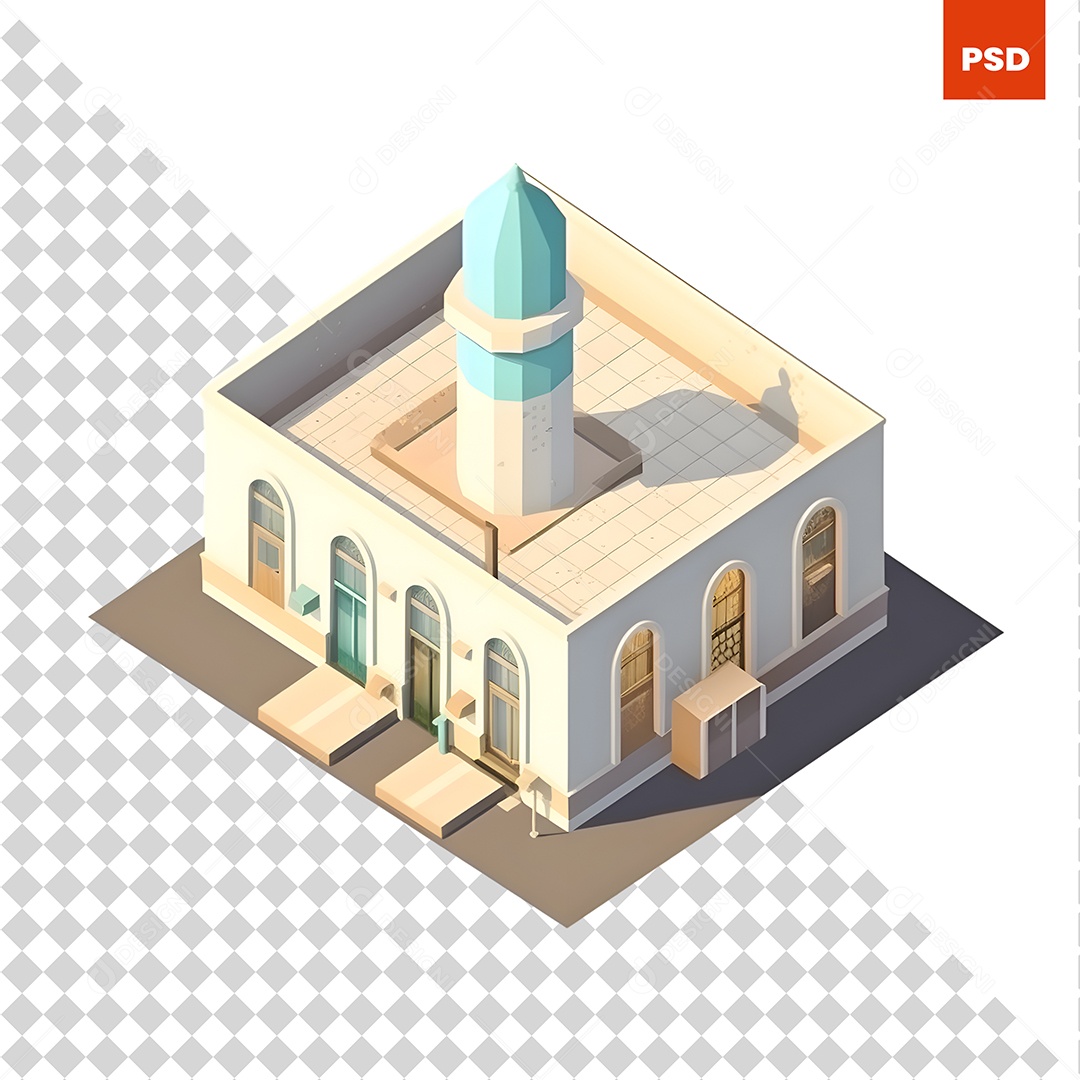 Templo Religioso Elemento 3D Para Composição PSD