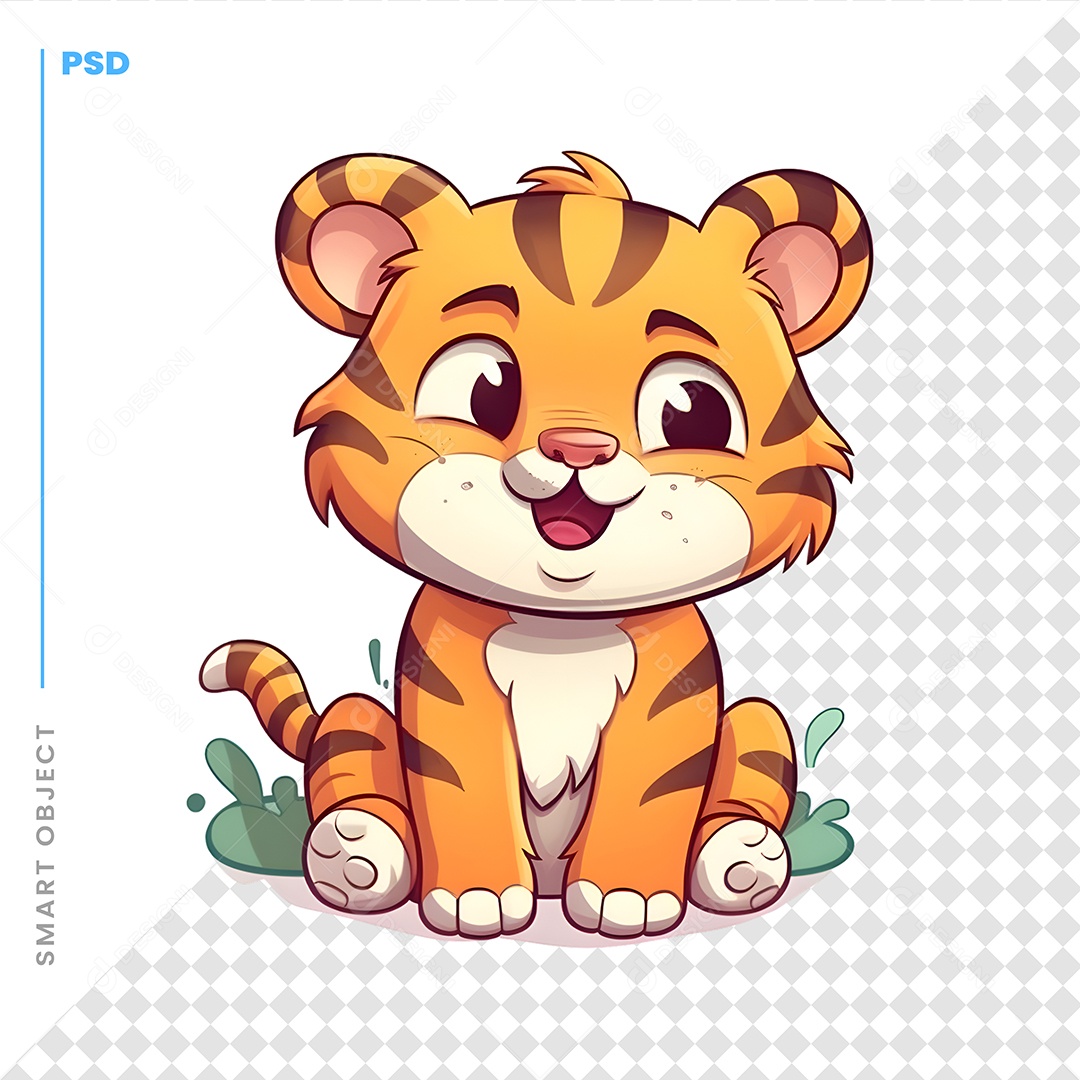 Desenho Tigre Para Composição PSD