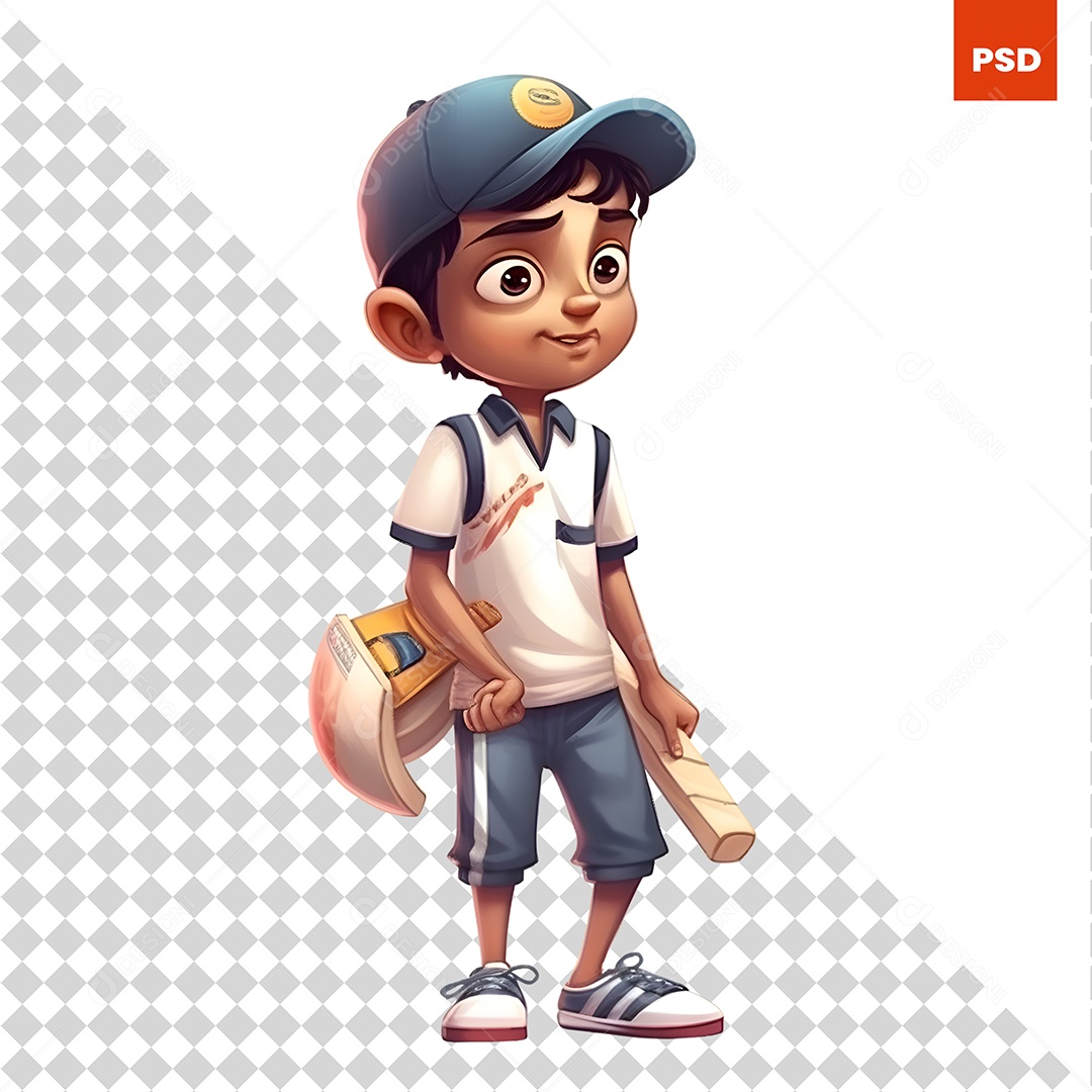 Garoto Personagem 3D Para Composição PSD