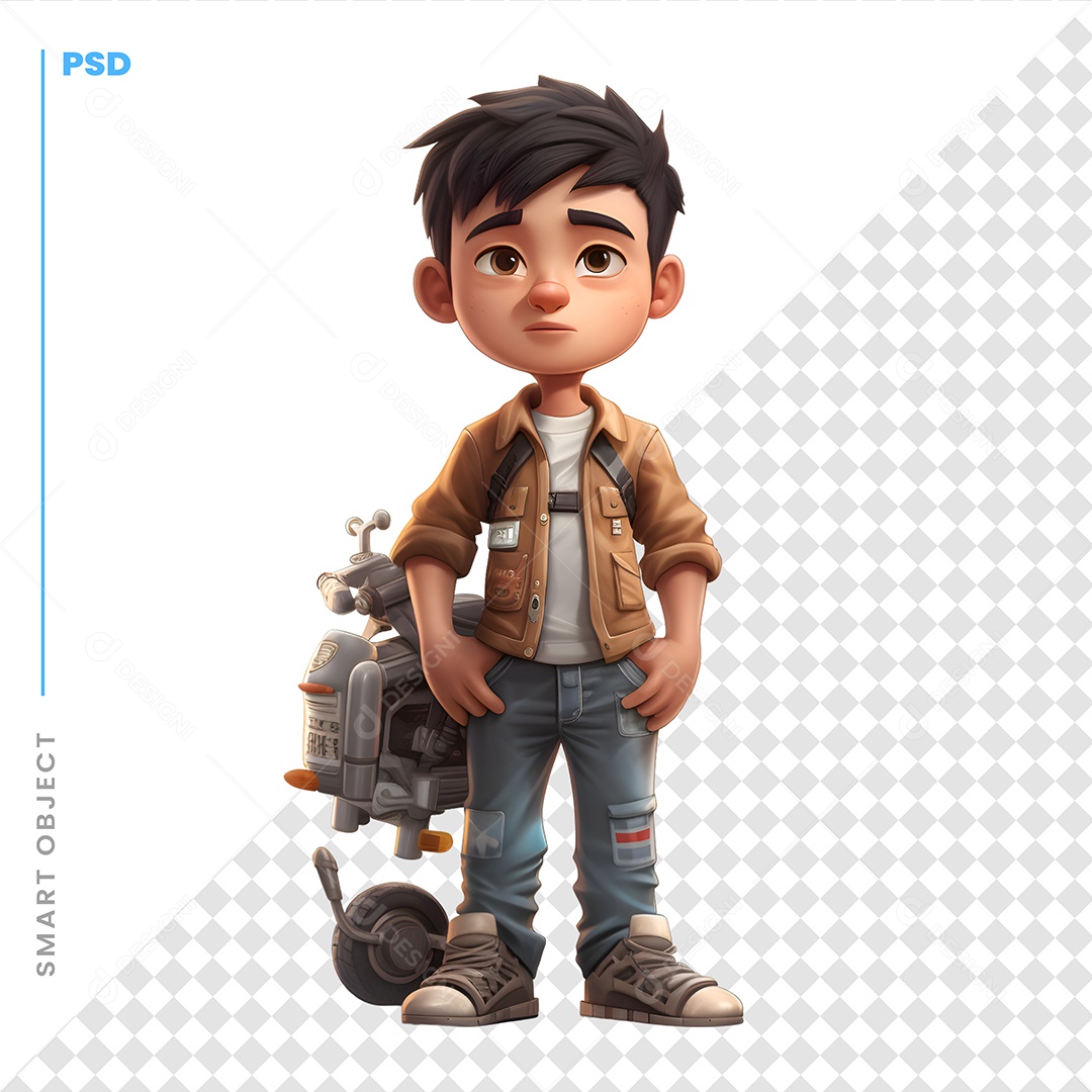 Personagem 3D Para Composição PSD