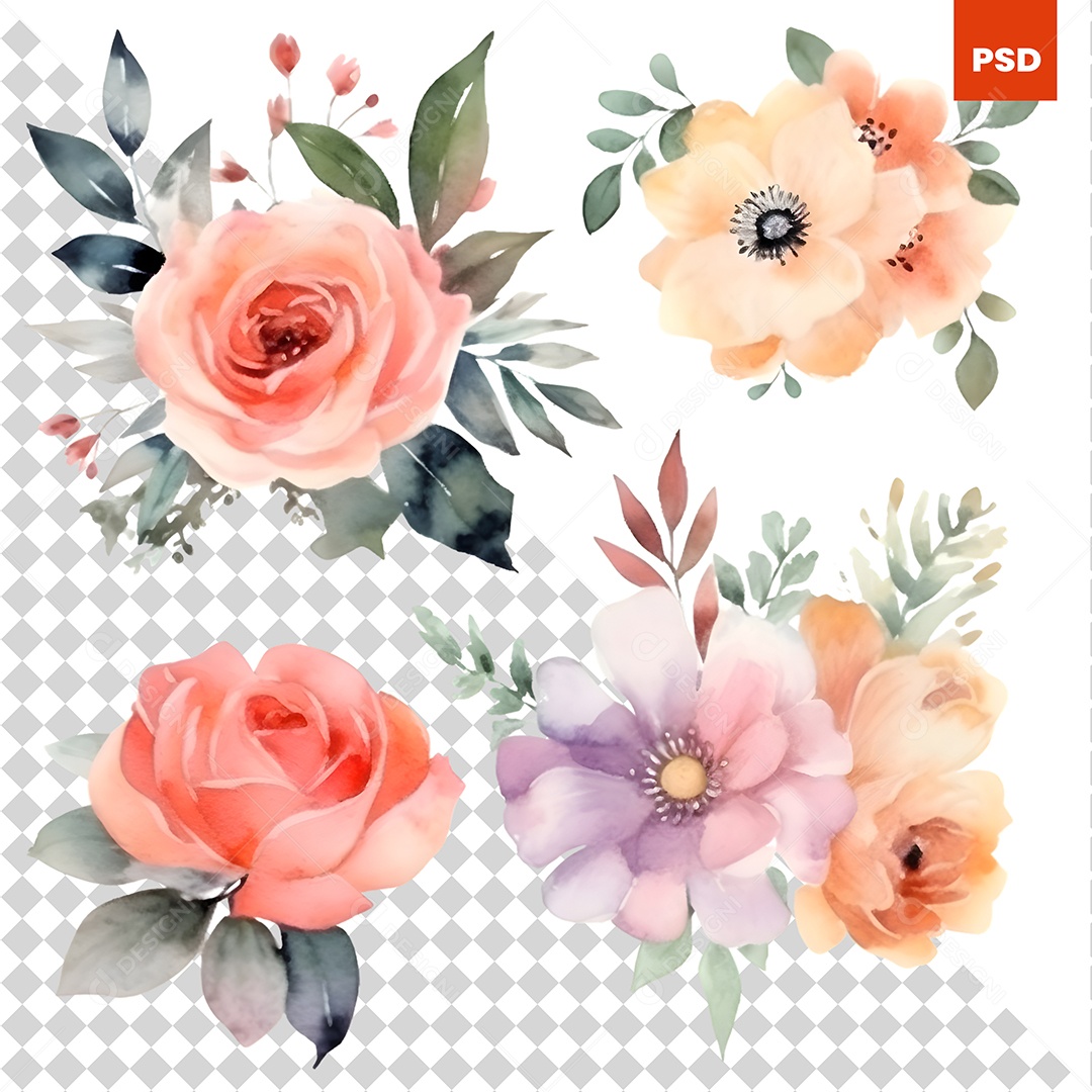 Conjunto De Flores PSD