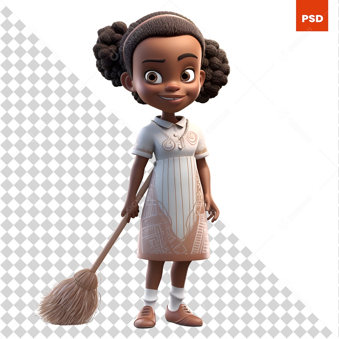 Mulher Facheira Personagem 3D Para Composição PSD