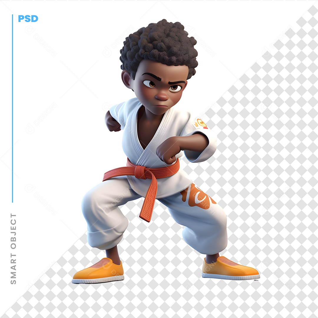 Lutador Personagem 3D Para Composição PSD