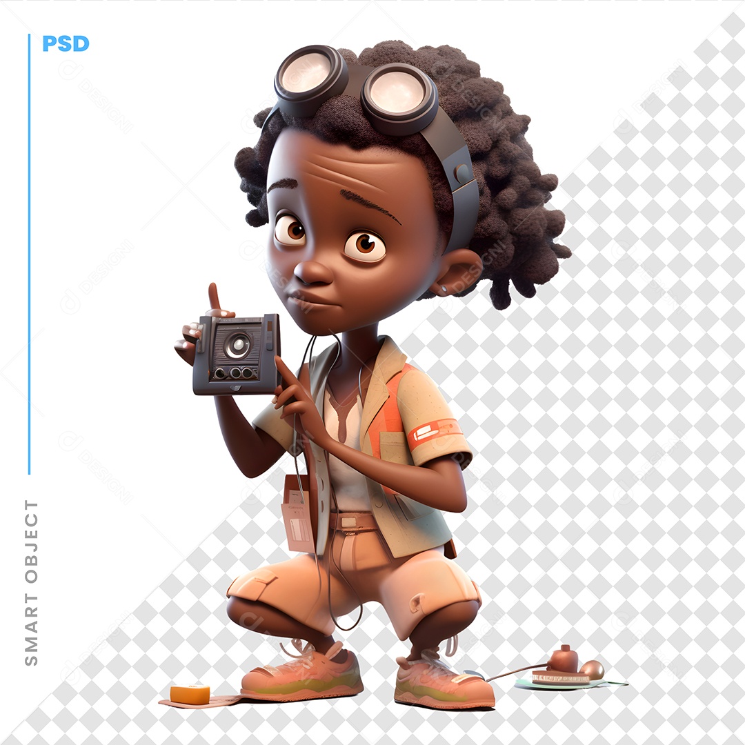 Fotografo Personagem 3D Para Composição PSD