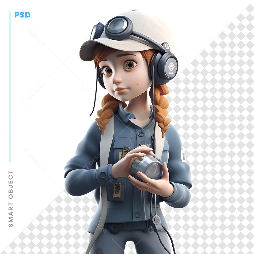 Garoto Personagem 3D Para Composição PSD