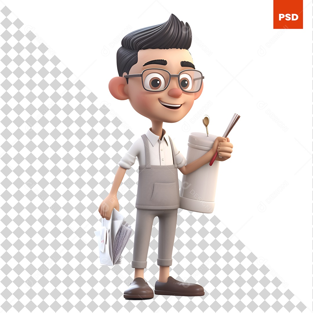 Personagem 3D Para Composição PSD