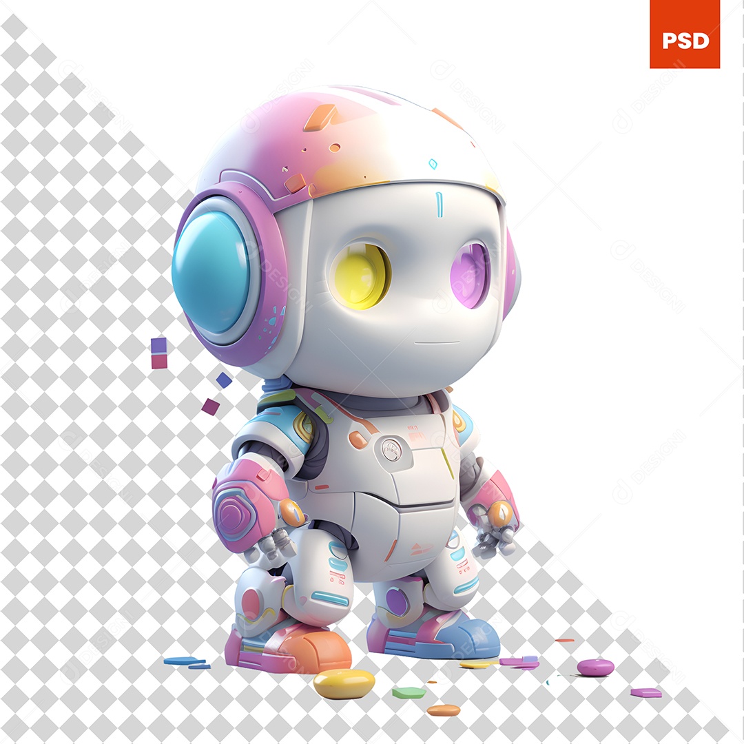 Robôs Personagem 3D Para Composição PSD
