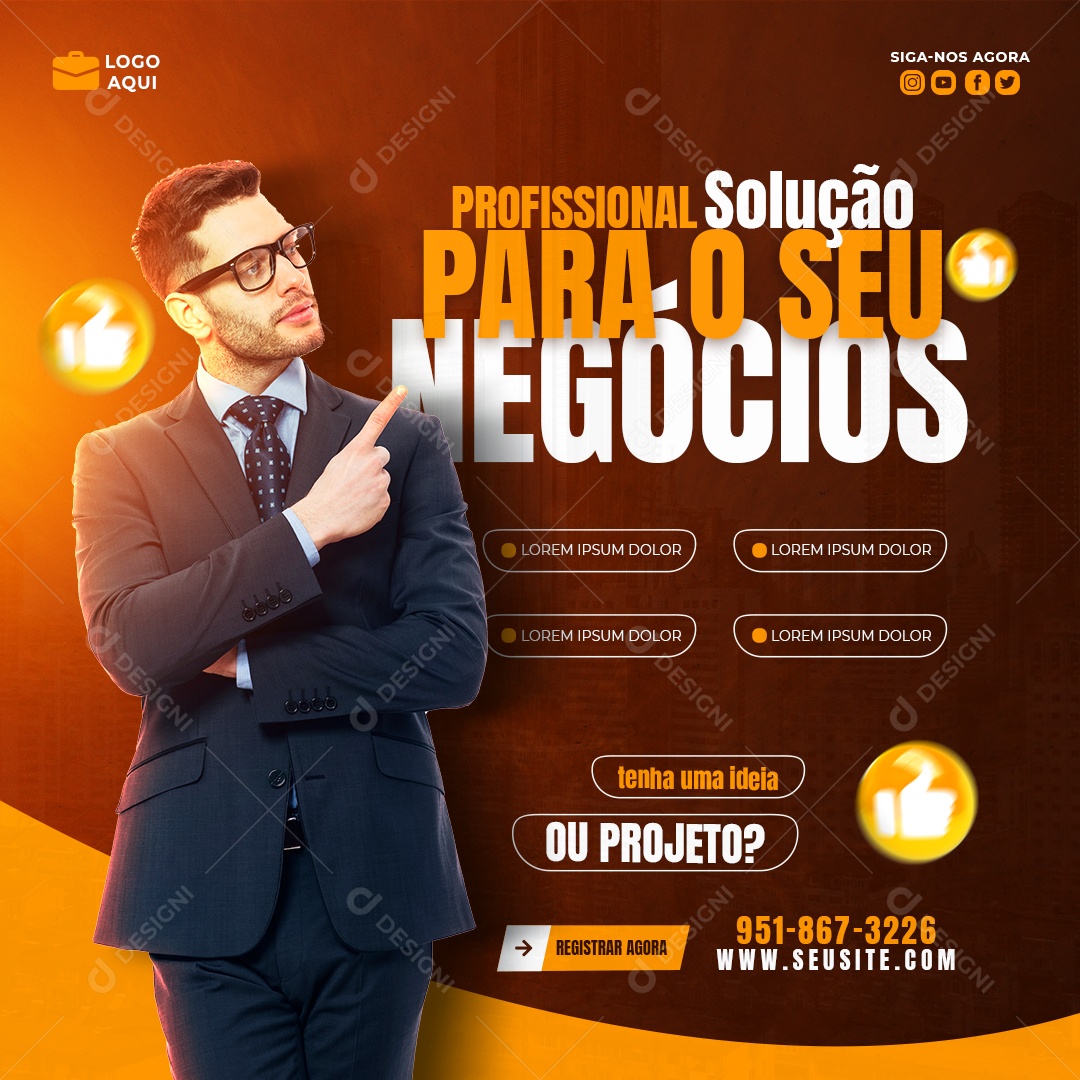 Agência de Marketing Digital e Corporativo Instagram Banner Template 09 Social Media PSD Editável