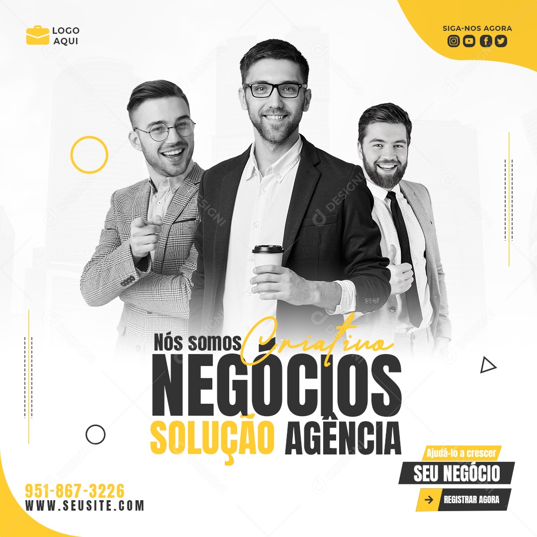 Agência de Marketing Digital e Corporativo Instagram Banner Template 04 Social Media PSD Editável