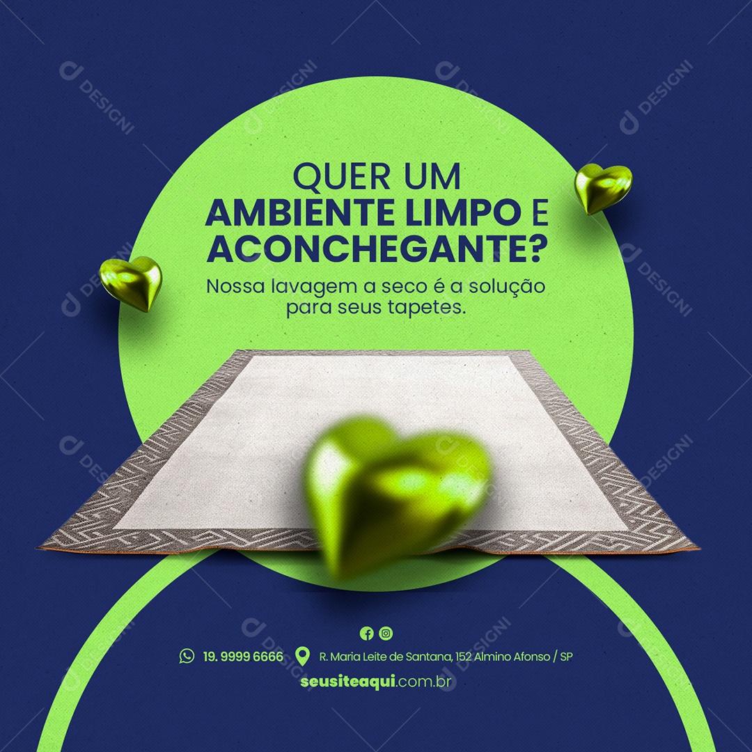 Quer Um Ambiente Limpo E Aconchegante Lavagem A Seco Social Media PSD Editável