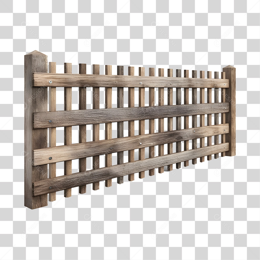 Cerca de madeira PNG Transparente