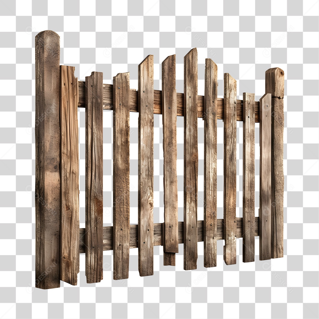 Cerca de madeira PNG Transparente