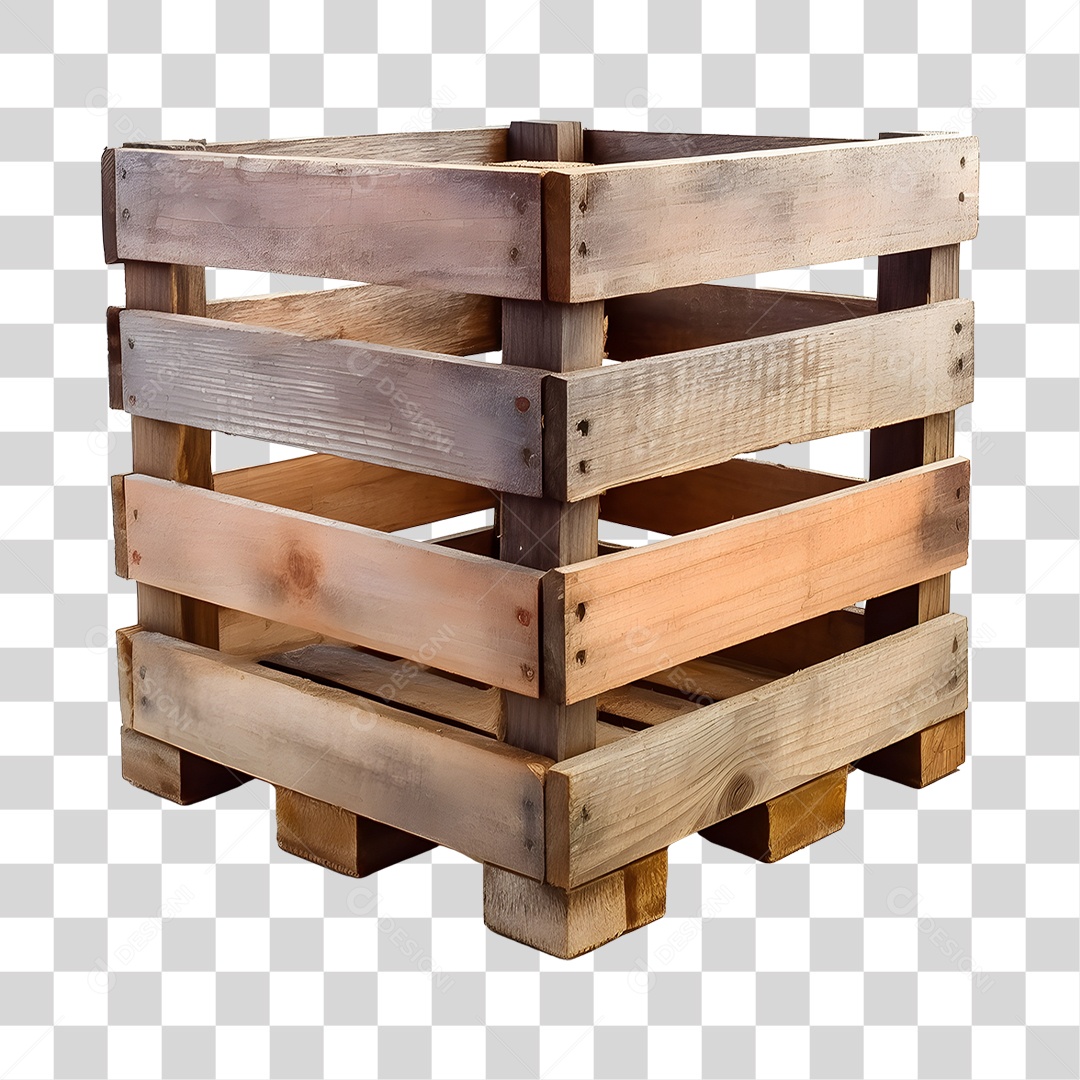 Caixote de madeira PNG Transparente