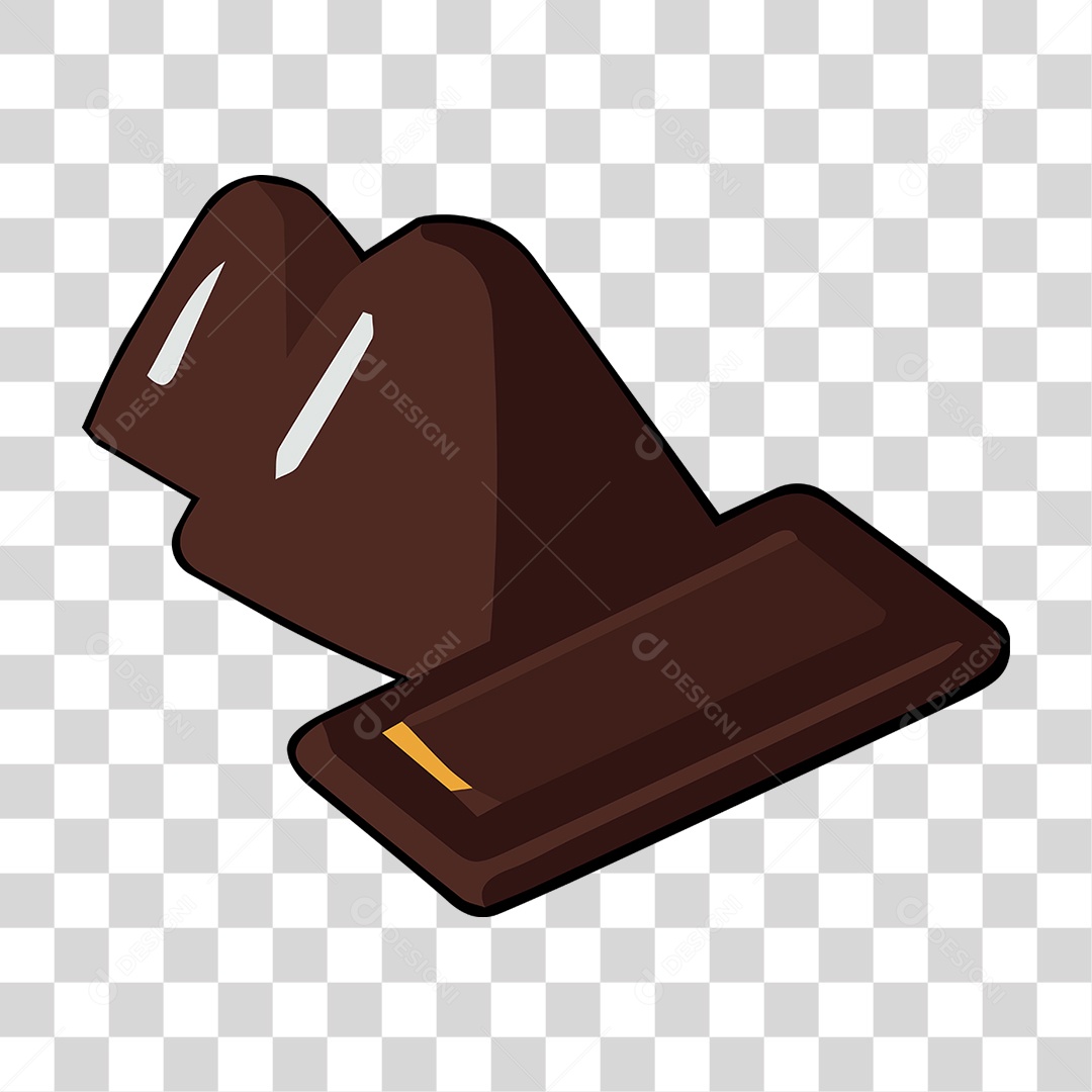 Elemento 3D Chocolate Cupcake Doce Para Composição PNG Transparente