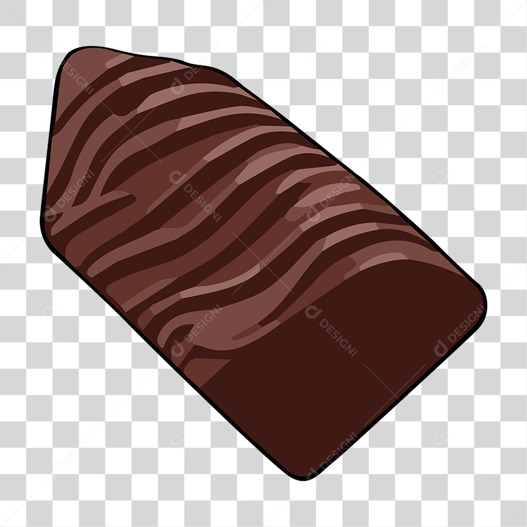 Elemento 3D Chocolate Cupcake Doce Para Composição PNG Transparente