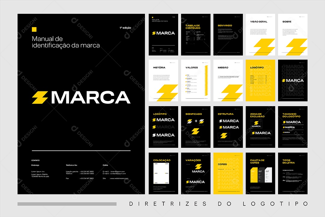 Livro Capa Logotipo Marca Guideliness EPS