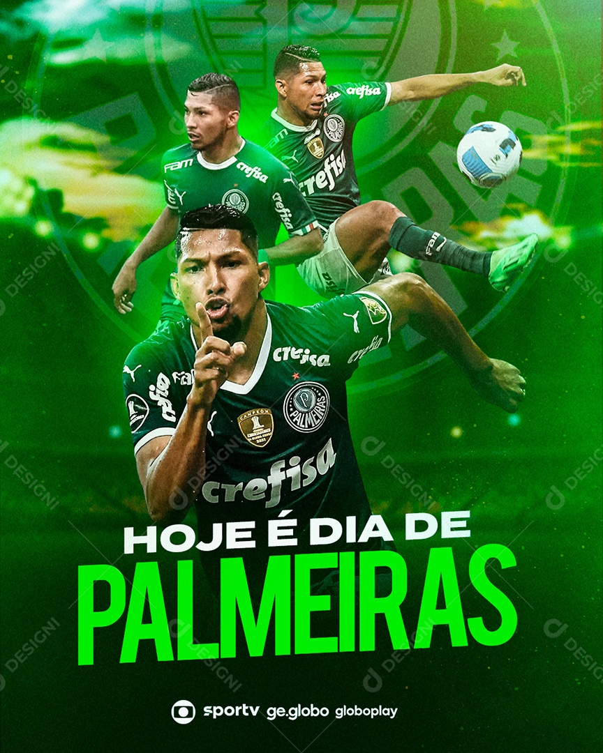 Social Media Hoje é Dia De Palmeiras Jogador Rony PSD Editável