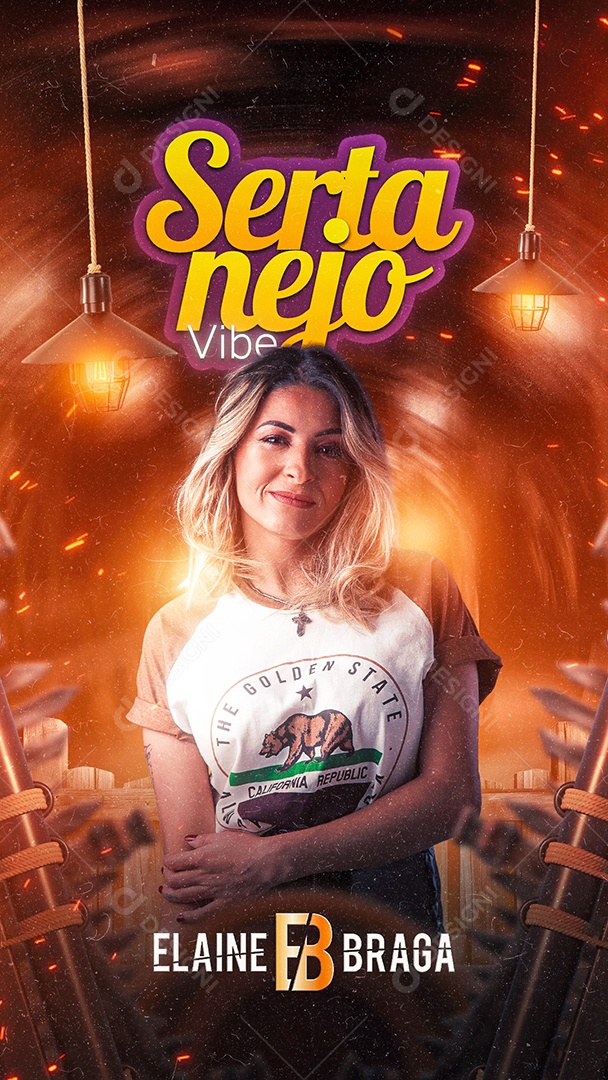 Story Sextanejo Vibe Flyer Elaine Braga Social Media PSD Editável