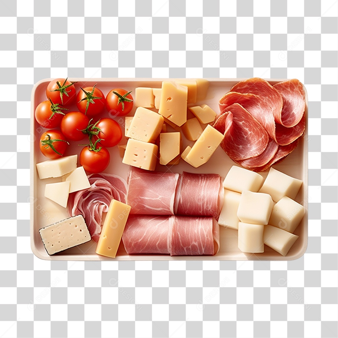 Comida sobre uma bandeja de café da manhã