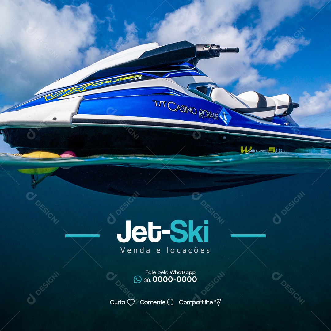Jet-Ski Venda E Locações Social Media PSD Editável