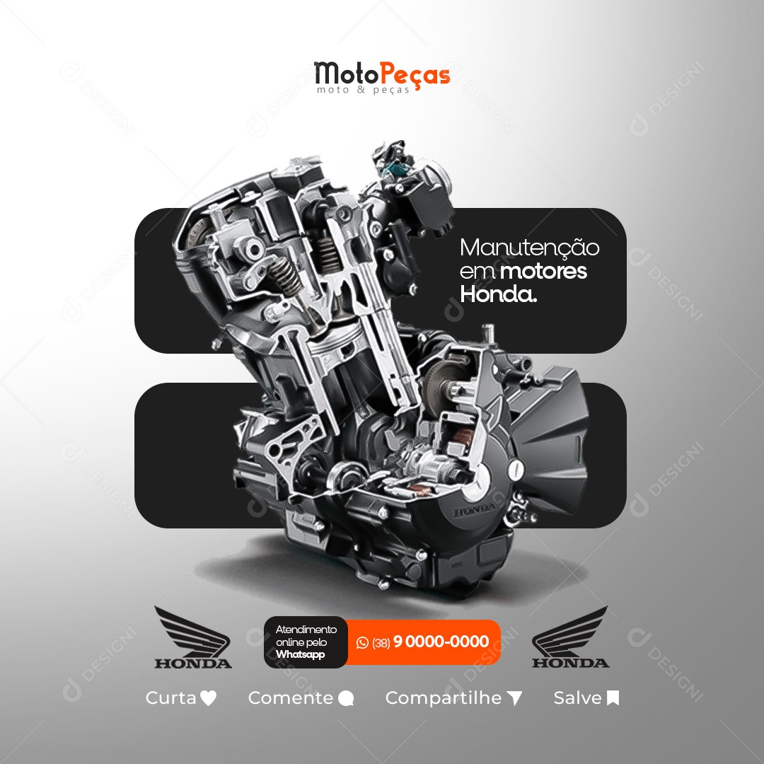 Motopeças Social Media PSD Editável