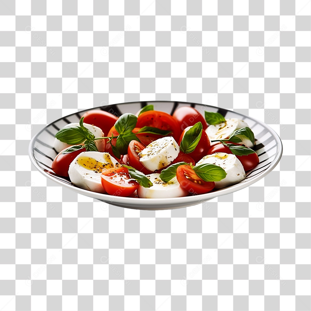 Prato de comida Salada caprese