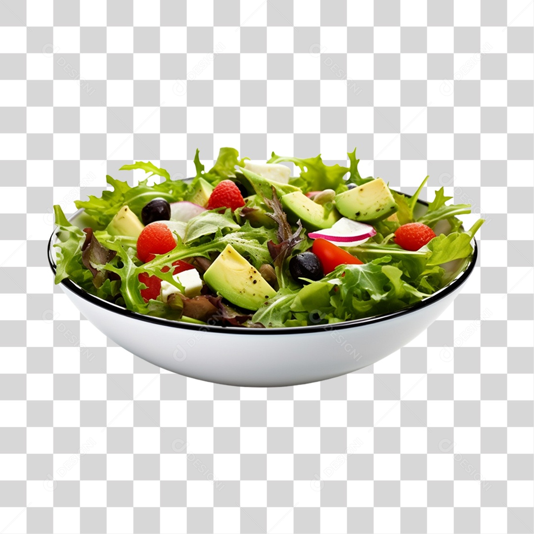 Prato de comida salada