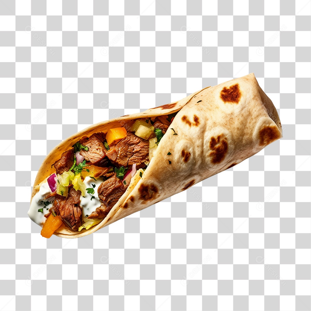 Döner kebab Prato PNG Transparente
