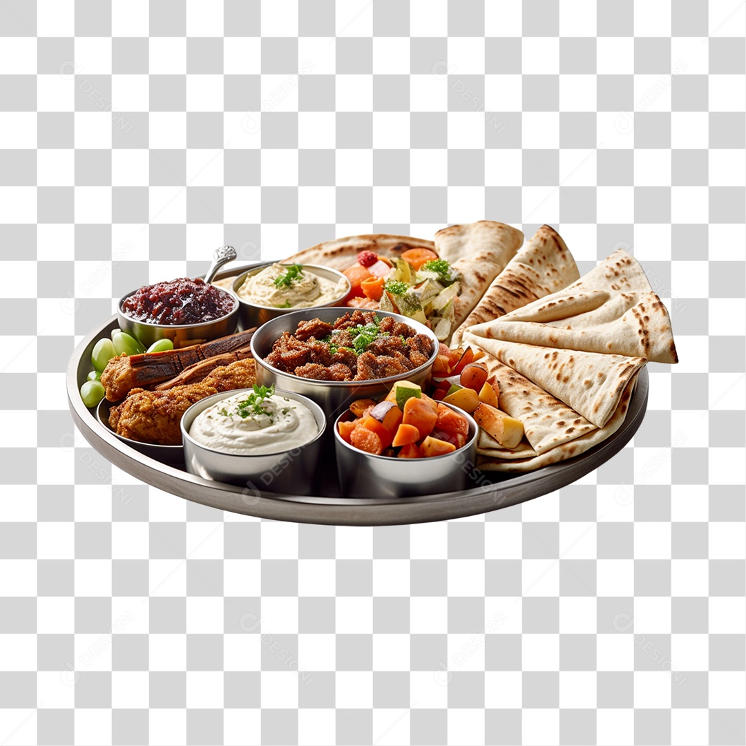 Bandeja de café da manhã PNG Transparente