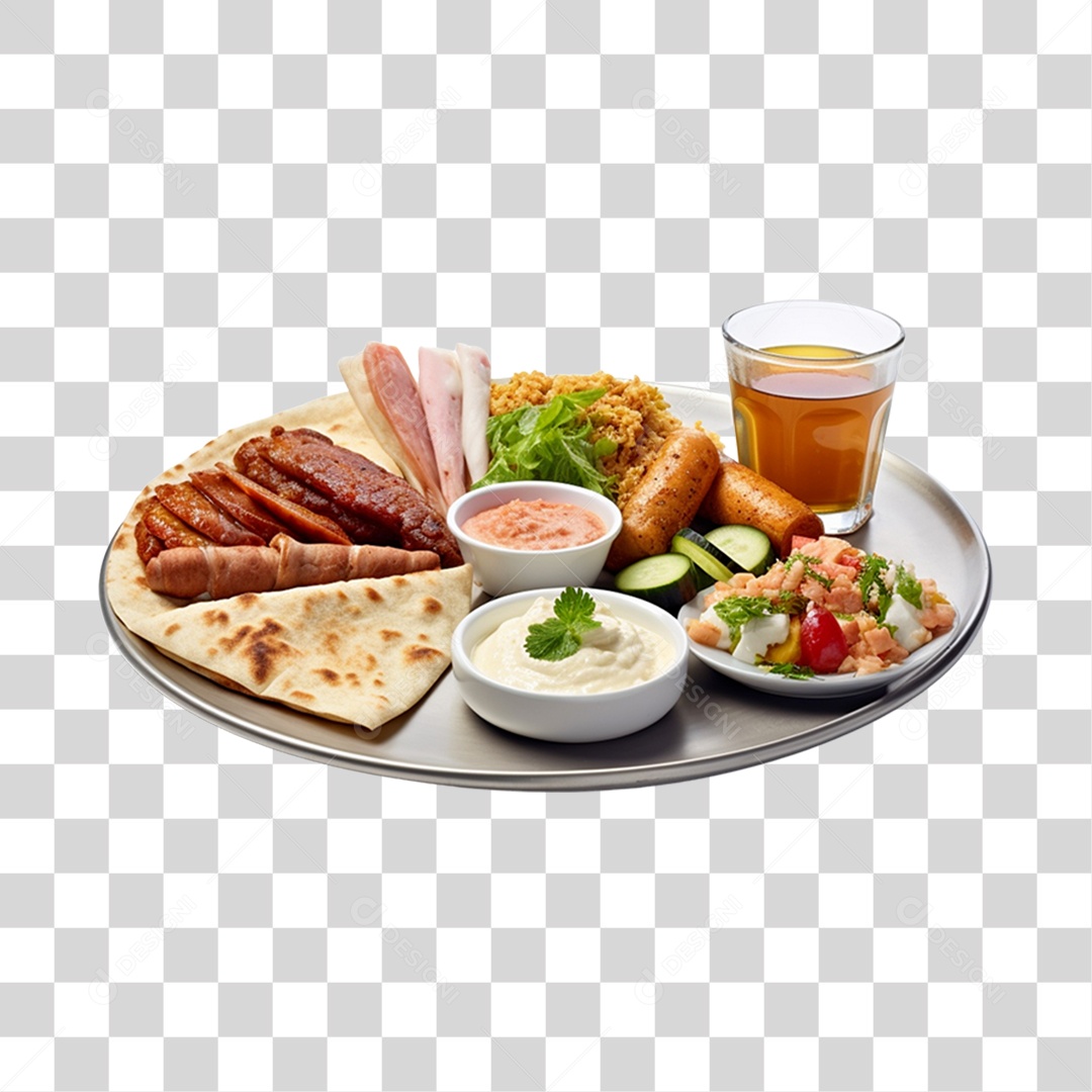 Bandeja de café da manhã PNG Transparente