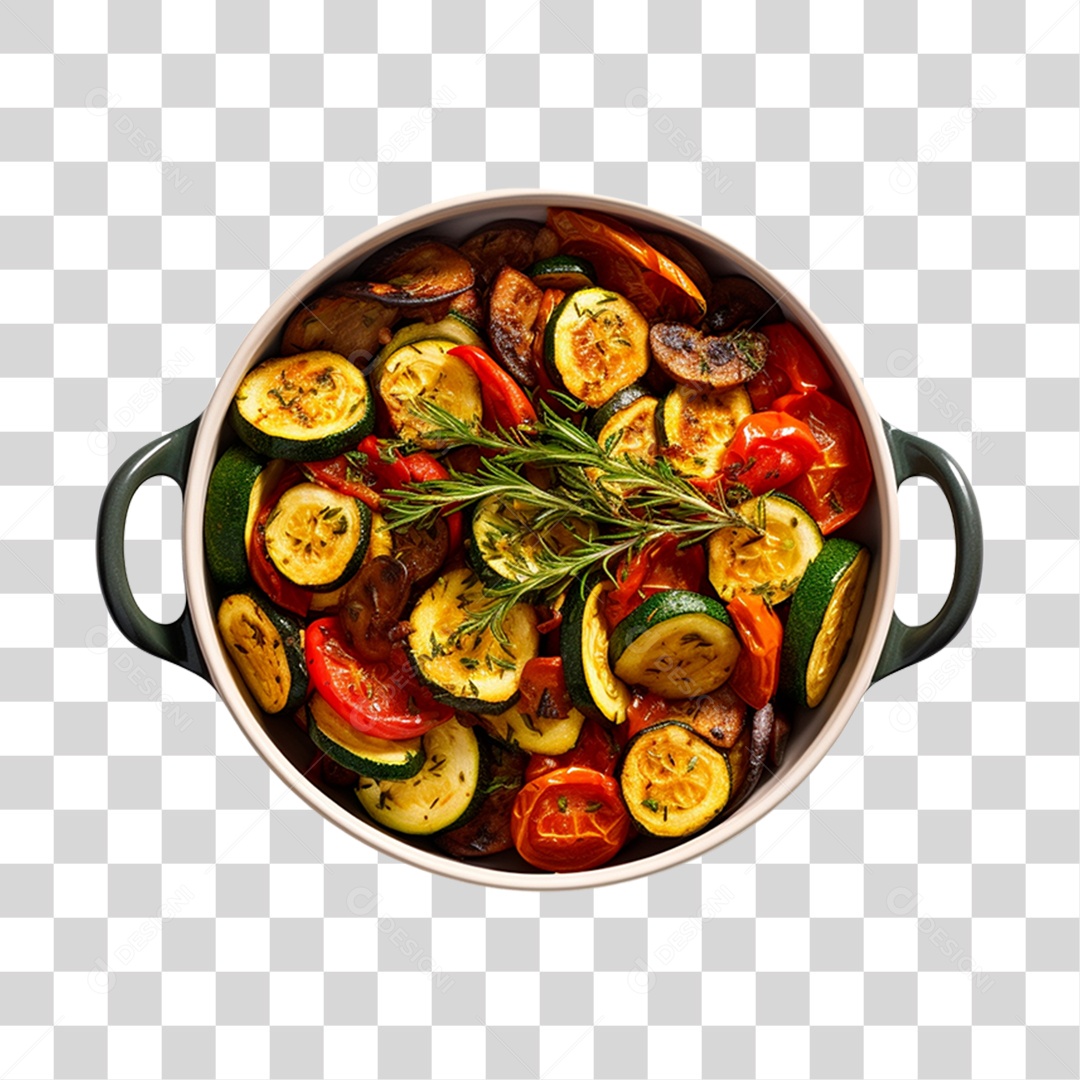 Comida saborosa sobre panela PNG Transparente