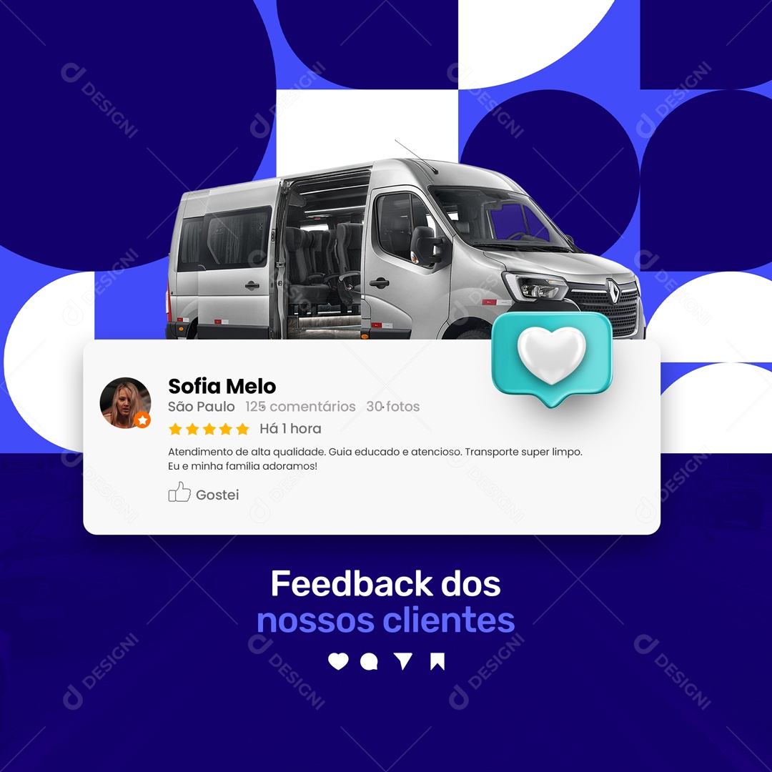 Feedback Dos Nossos Clientes City Tour Social Media PSD Editável