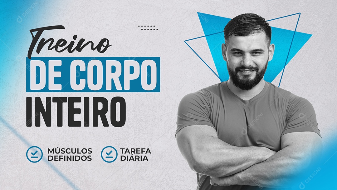 Banner Treino de Corpo Inteiro Social Media PSD Editável