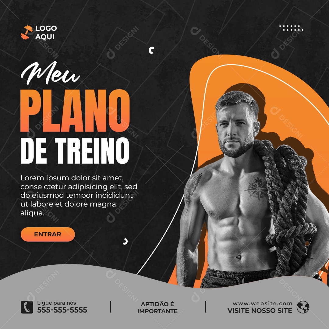Meu Plano de Treino Social Media PSD Editável
