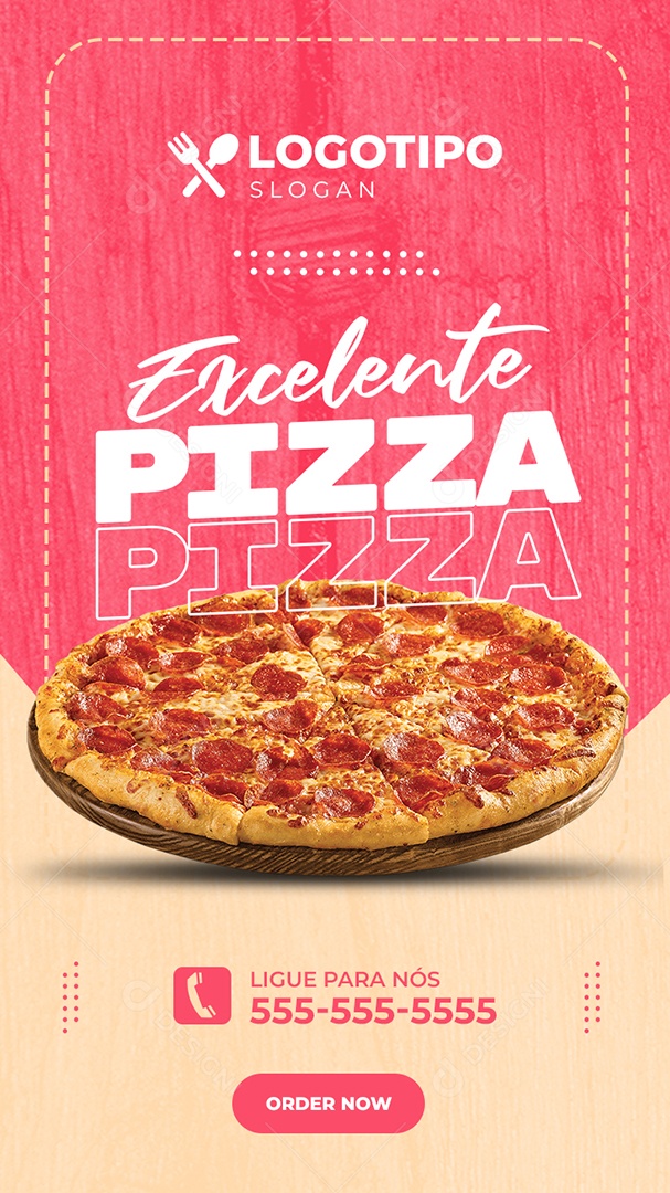Story Excelente Pizza Social Media PSD Editável