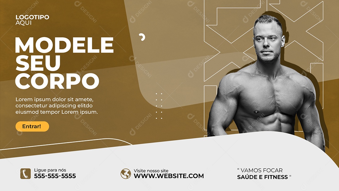 Banner Modele Seu Corpo Social Media PSD Editável