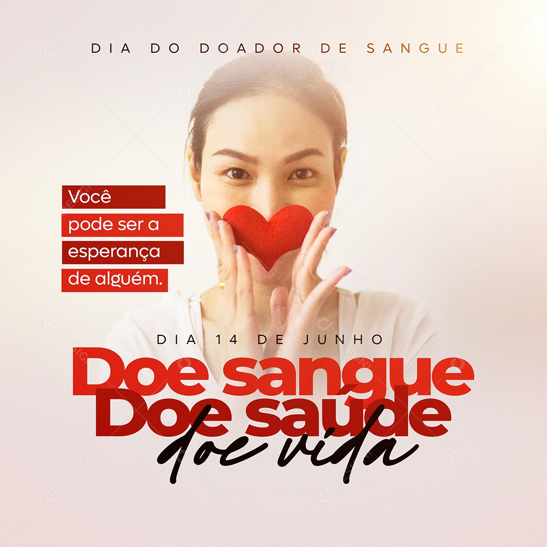 Doe Sangue Doe Vida 14 De Junho Social Media PSD Editável