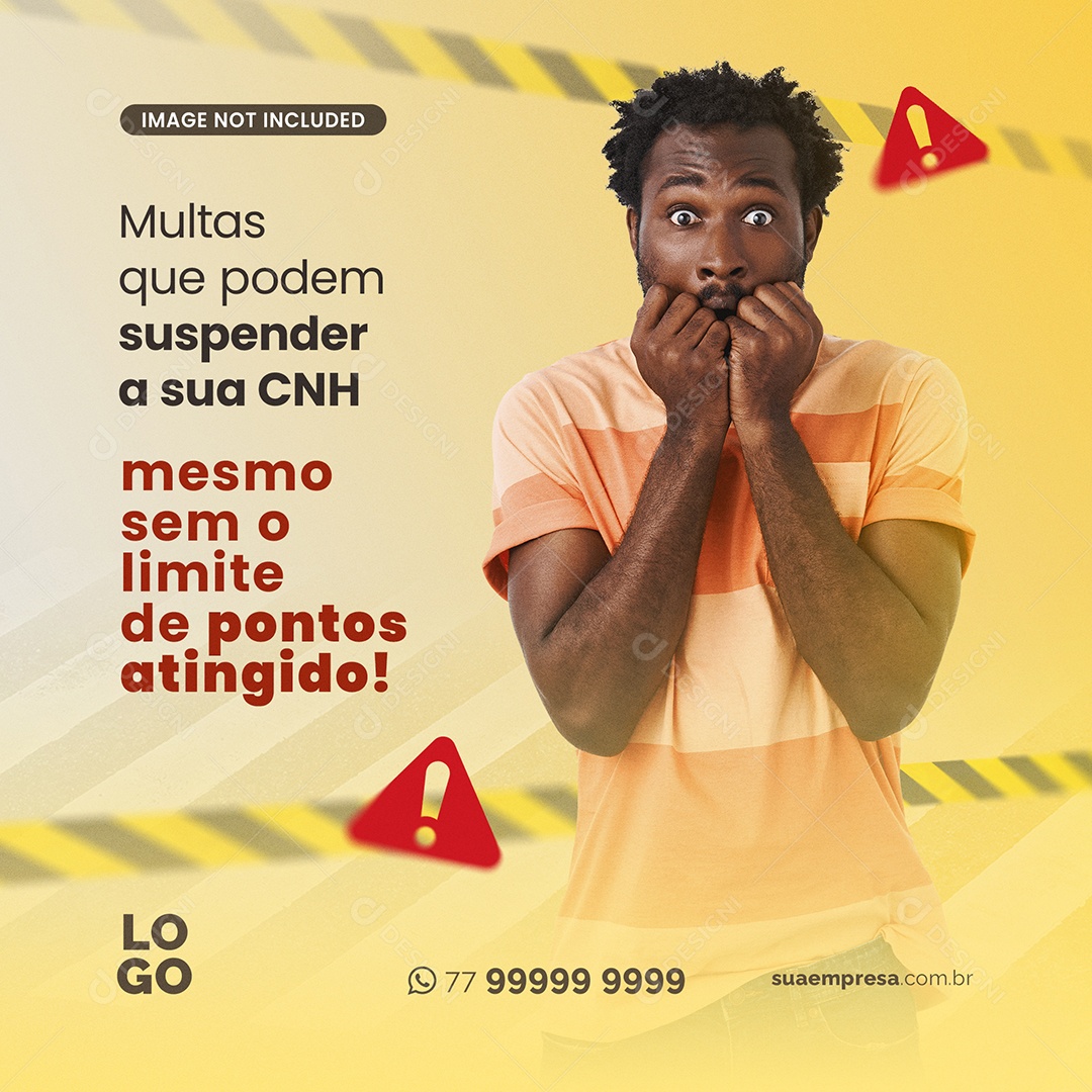 Multas Que Podem Suspender a CNH Social Media PSD Editável