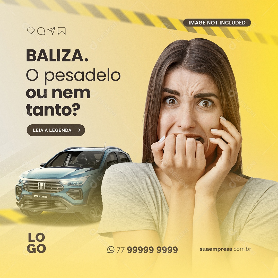 Baliza o Pesadelo ou Nem Tanto Social Media PSD Editável