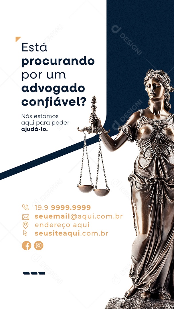Story Está Procurando Por Um Advogado Confiável Advocacia Social Media PSD Editável