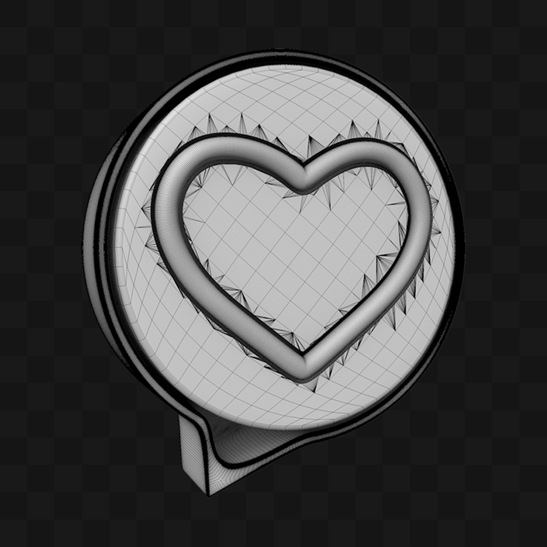 Balão Coração - Modelo 3D
