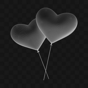 Balões de Coração - Modelo 3D