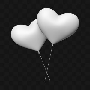 Balões de Coração - Modelo 3D