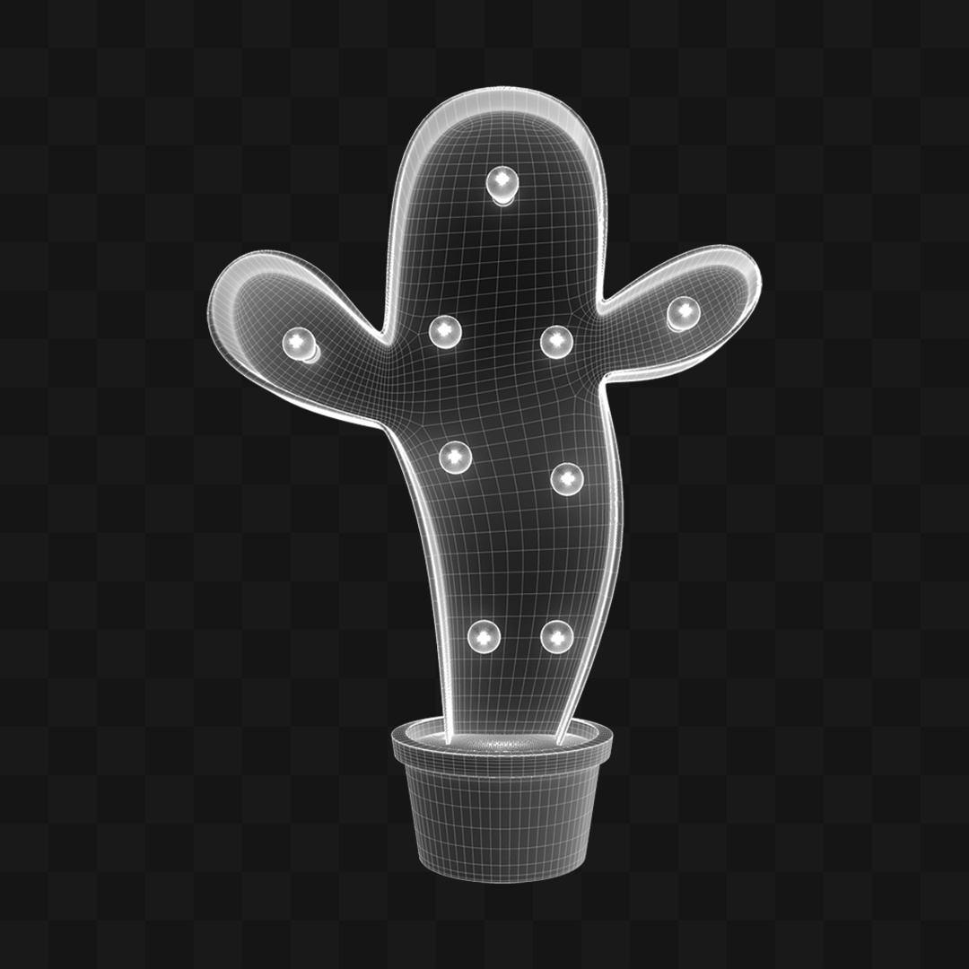 Cactus Iluminado - Modelo 3D