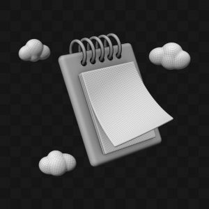 Calendário Com Nuvens - Modelo 3D