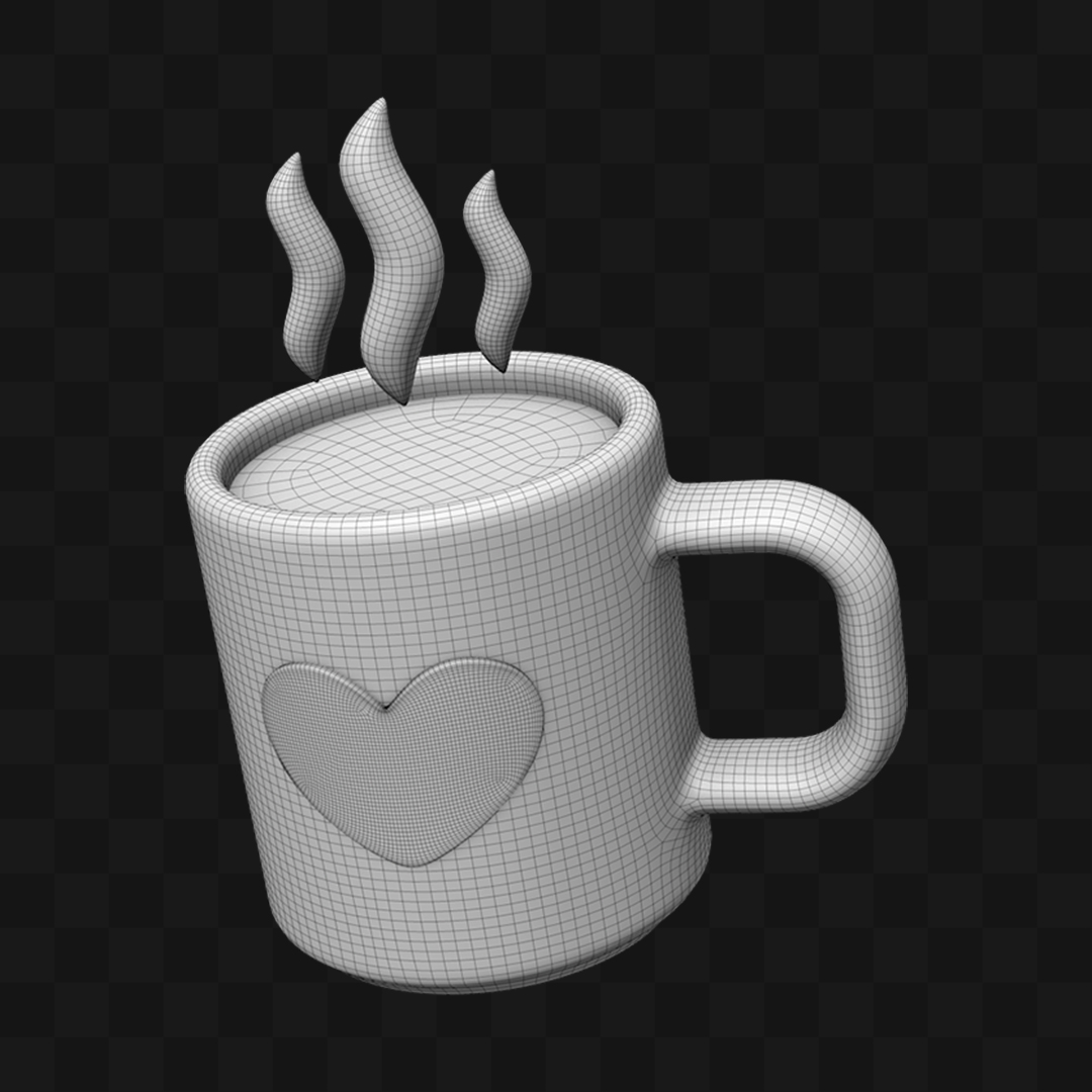 Caneca Coração - Modelo 3D