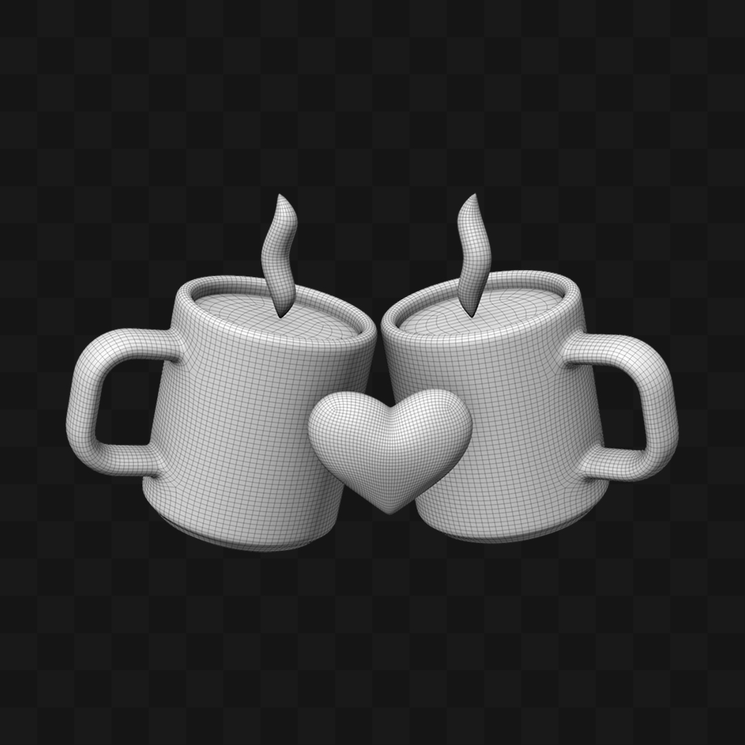 Canecas Casal - Modelo 3D